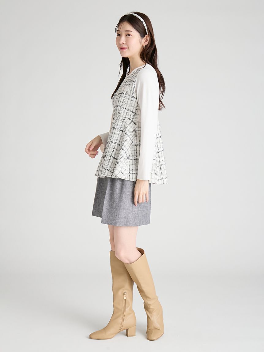 CELFORD「ツイードペプラムカーディガン」|カーディガン|