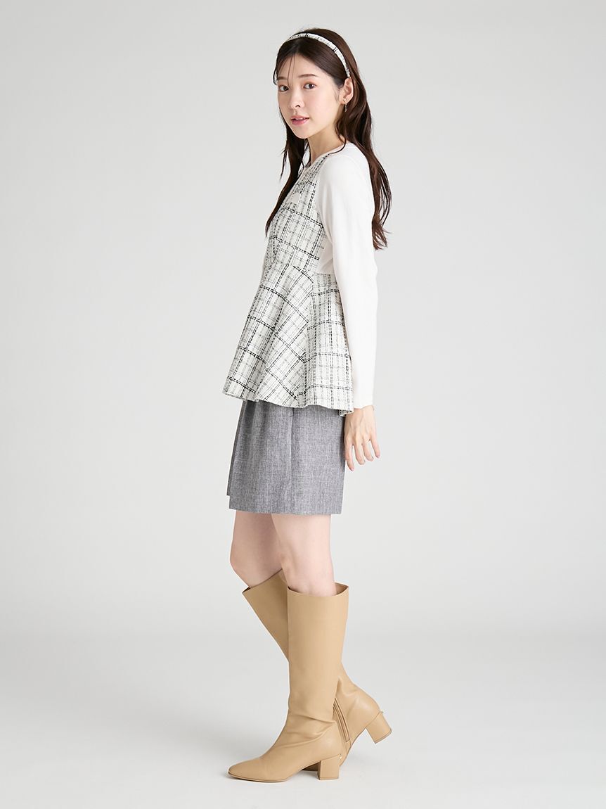 CELFORD「ツイードペプラムカーディガン」|カーディガン|