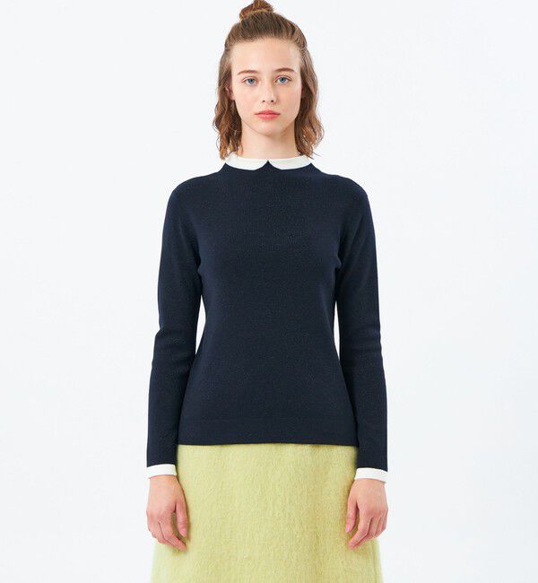 MACKINTOSH PHILOSOPHY「【2025年秋冬モデル】Cleric Collar Knit グリッター」|ニット・セーター|