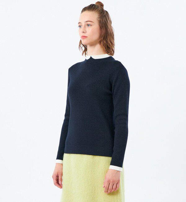 MACKINTOSH PHILOSOPHY「【2025年秋冬モデル】Cleric Collar Knit グリッター」|ニット・セーター|