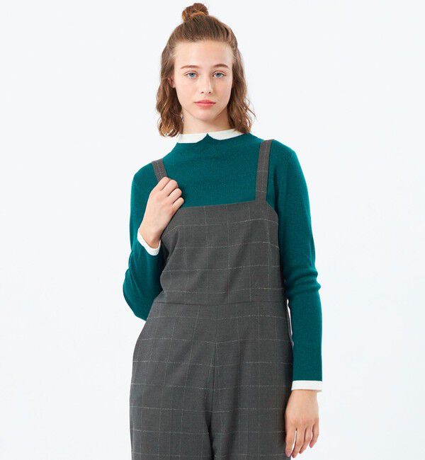 MACKINTOSH PHILOSOPHY「【2025年秋冬モデル】Cleric Collar Knit グリッター」|ニット・セーター|グリーン