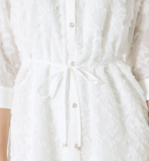  「カットジャカードシアーワンピース」|ワンピース|