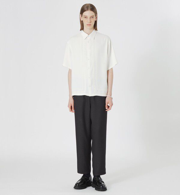  「トーナルブライトコードハーフスリーブシャツ」|シャツ・ブラウス|