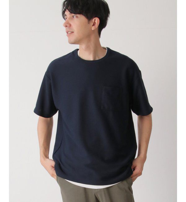 ikka「【2点セット】リップルTシャツインナーセット」|Tシャツ・カットソー|ネイビー