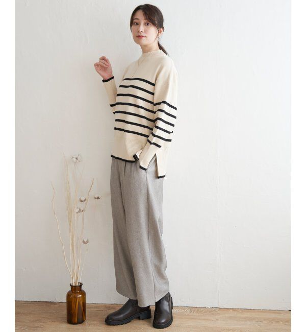 ikka「【雑誌InRed12月号掲載】【親子おそろい】クリーミーサイドスリットプルオーバー」|プルオーバー|