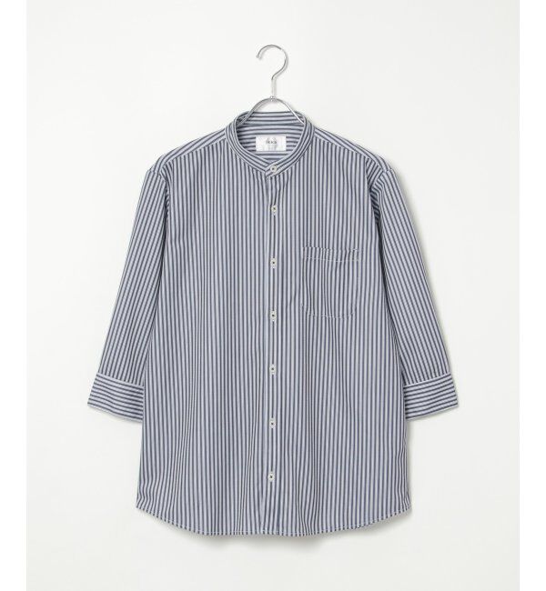 ikka「7分袖イージーケアバンドカラーシャツ」|シャツ・ブラウス|