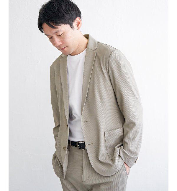 IKKA LOUNGE「【雑誌MonoMax5月号掲載】【セットアップ対応】GOKU楽ワークサッカージャケット」|テーラードジャケット|