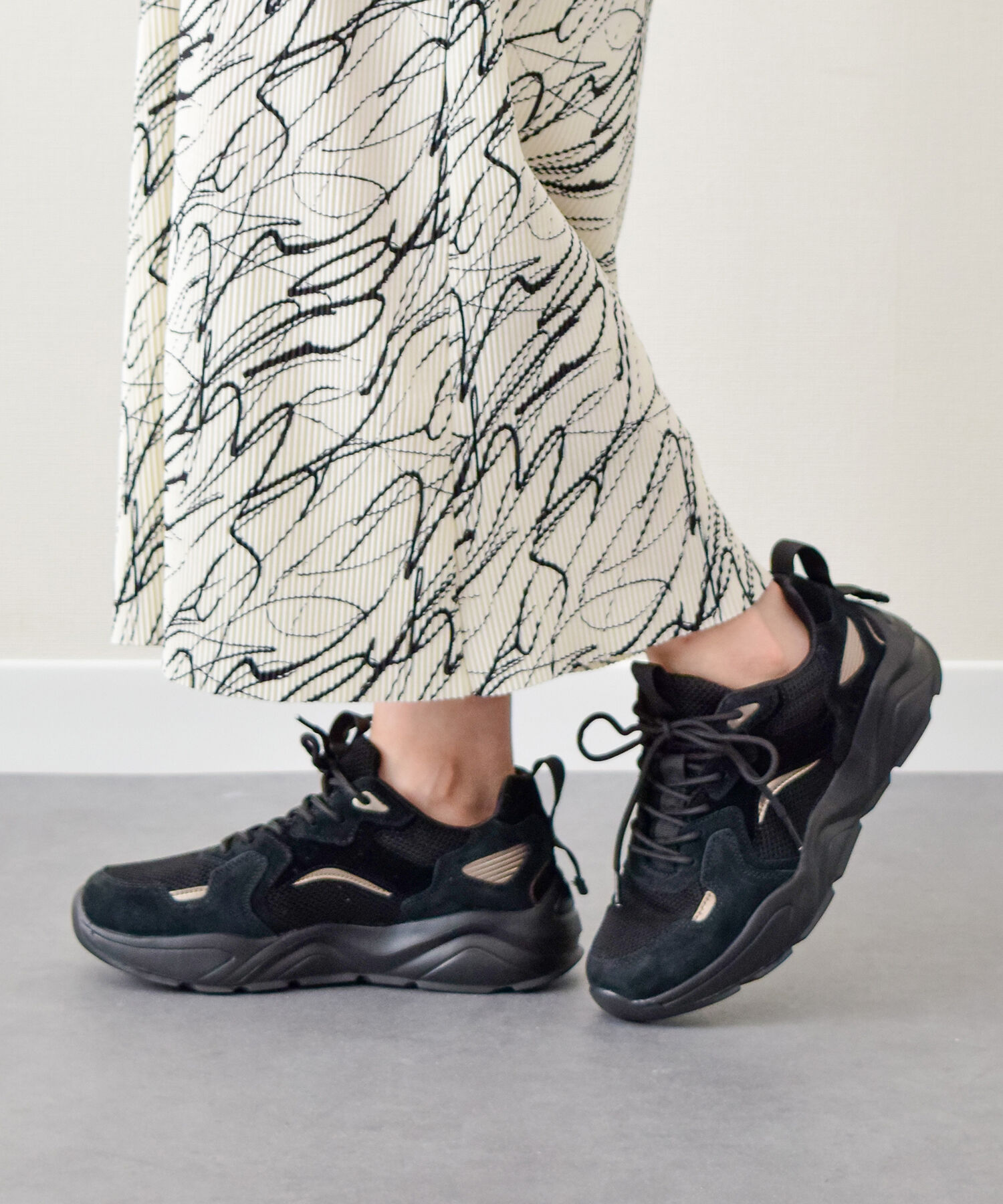  「【VINCULUM】スエードコンビ厚底スニーカー(755103)」|スニーカー|BL