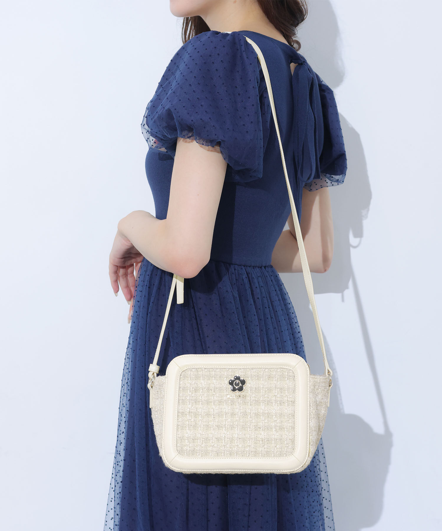 MARY QUANT「パディングフレームツイード ショルダー」|ショルダー・メッセンジャー|