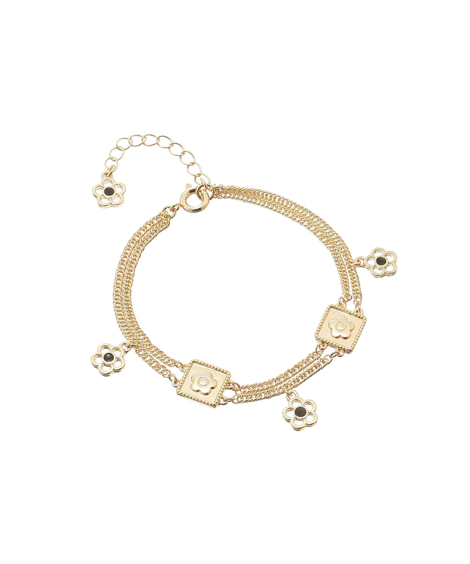 MARY QUANT「スクエアメタル ブレスレット」|ブレスレット・バングル|ゴールド