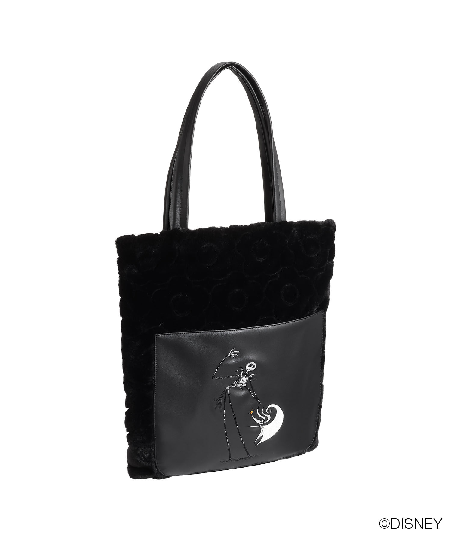 MARY QUANT「ジャック＆ゼロデザインファー トート」|トートバッグ|ブラック