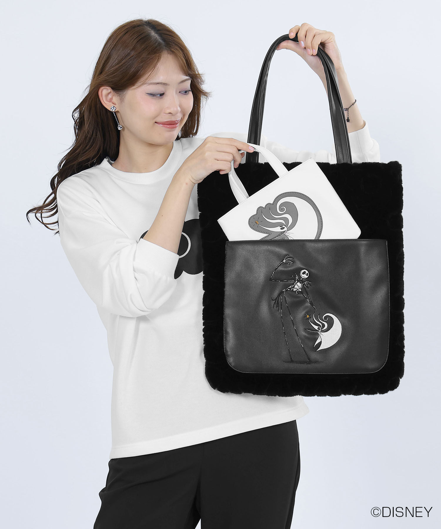 MARY QUANT「ジャック＆ゼロデザインファー トート」|トートバッグ|