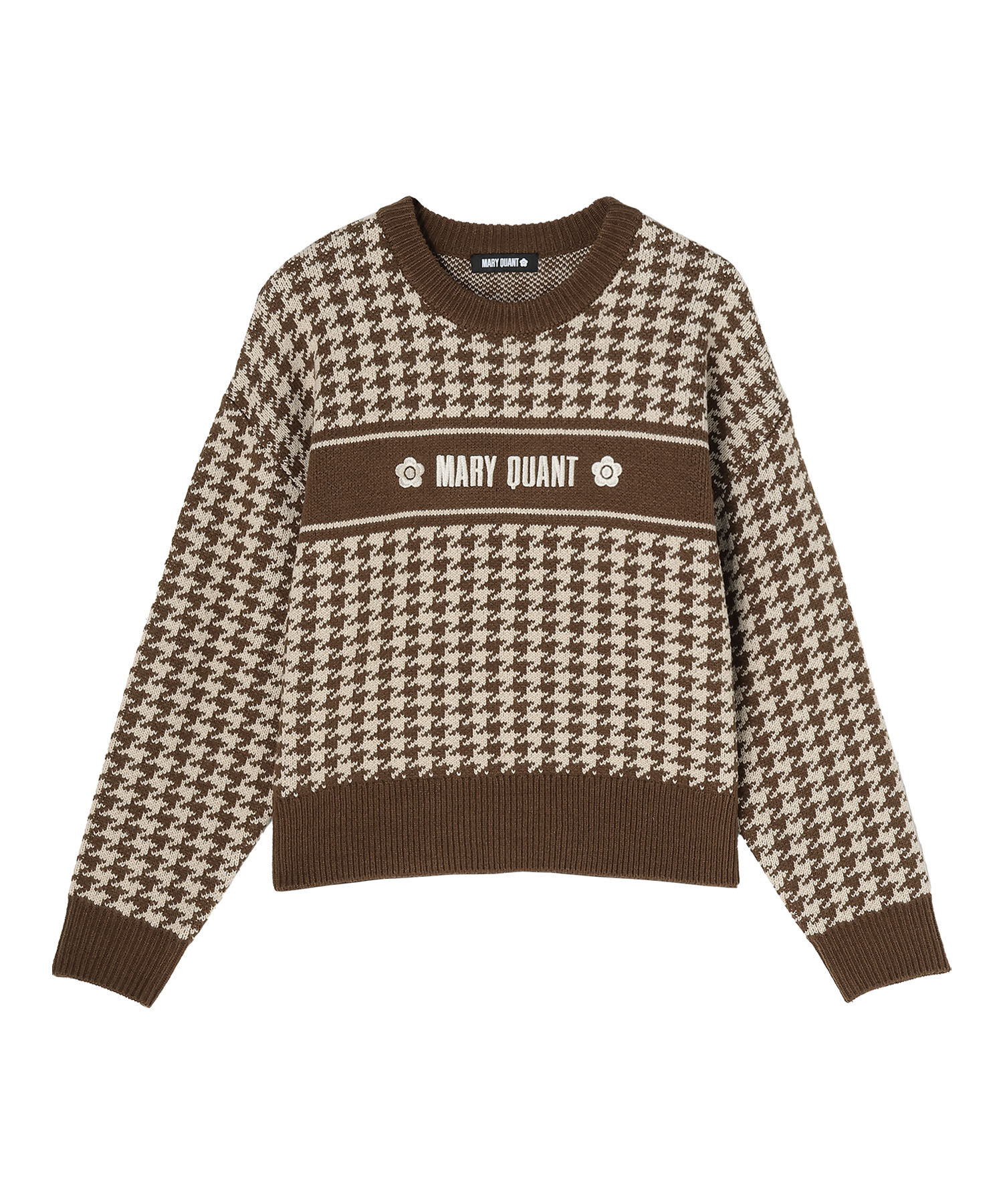 MARY QUANT「千鳥ロゴラインニット プルオーバー」|ニット・セーター|