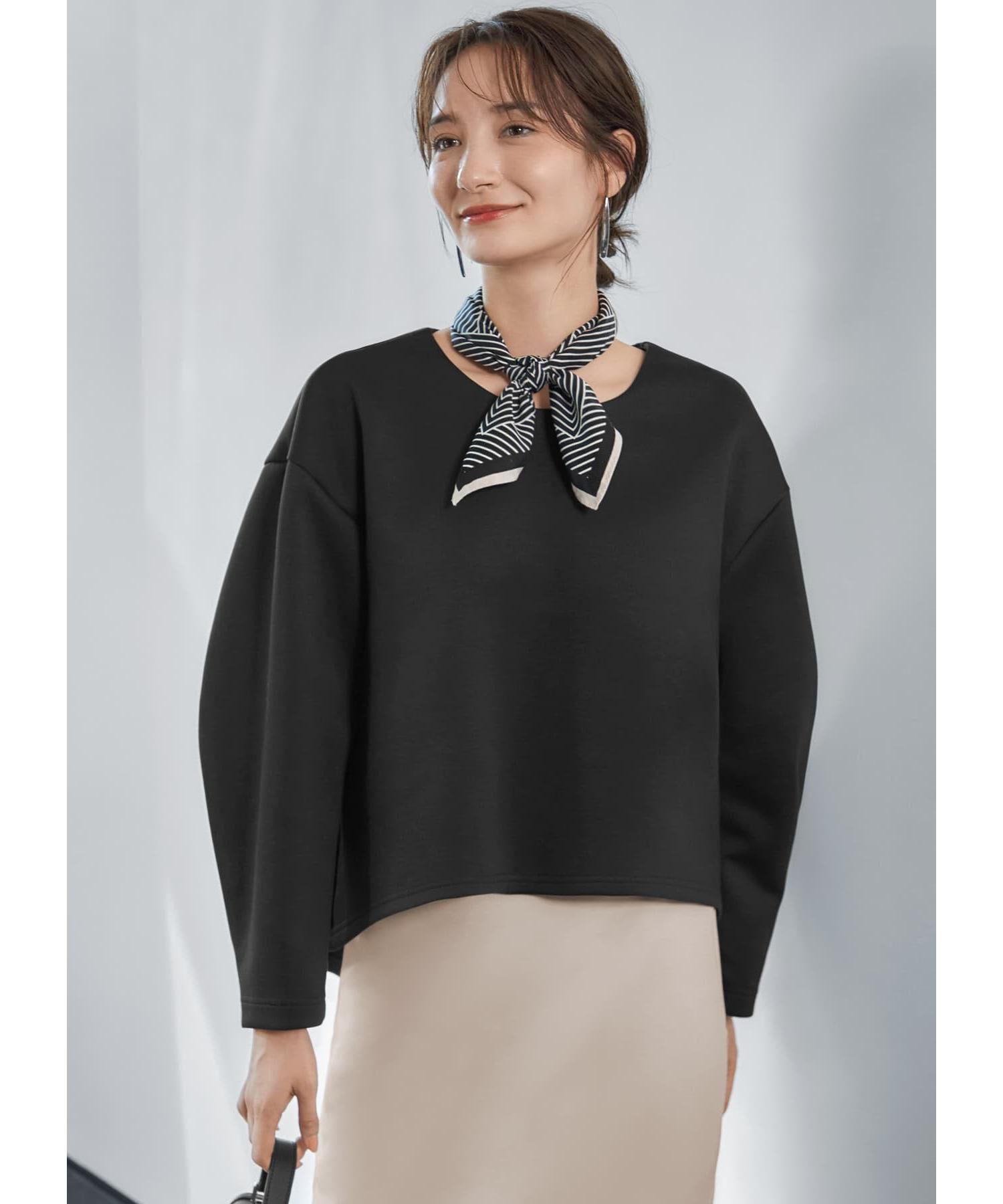 STYLE DELI「55cm正方形スカーフ／ずらしストライプ」|バンダナ・スカーフ|