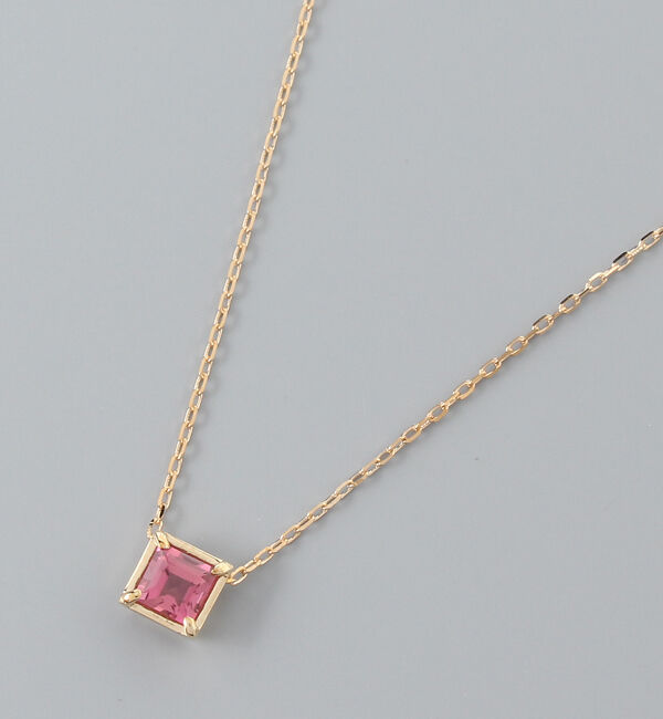JUPITER「【シリーズ累計販売 4000点突破！】【K10】天然石ネックレス/10月誕生石/ピンクトルマリン」|ネックレス|