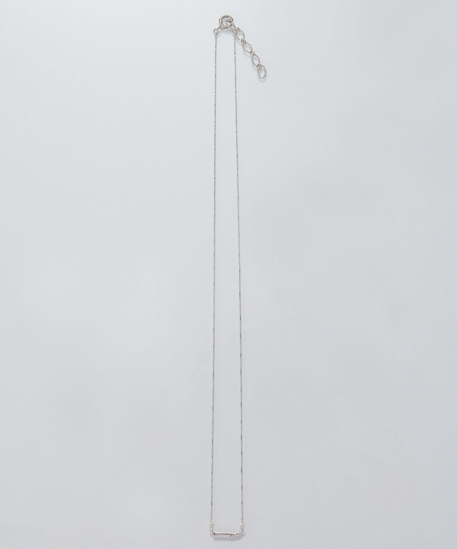 Phoebe「【金属アレルギー対応】ストレートバービジューネックレス　シルバー」|ネックレス|