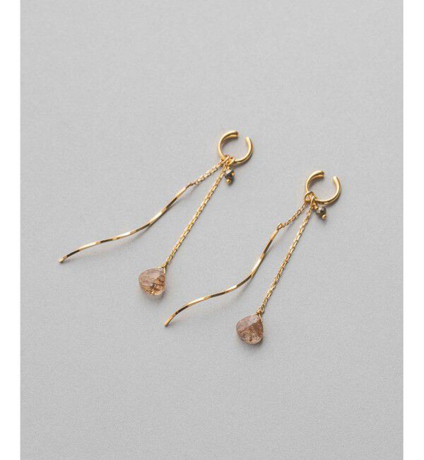 ete「イヤリング&イヤリングチャーム ナチュラルストーン/スパイラル」|イヤリング|