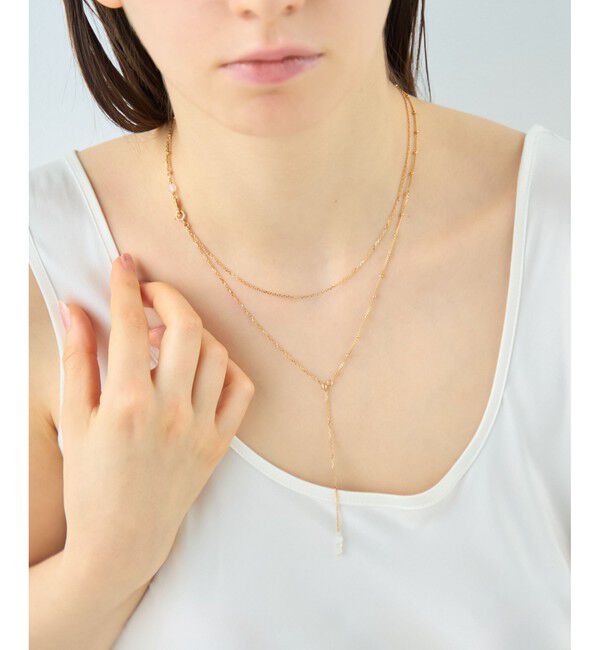 ete「【先行予約】[アシンメトリー] チェーン ロングネックレス」|ネックレス|