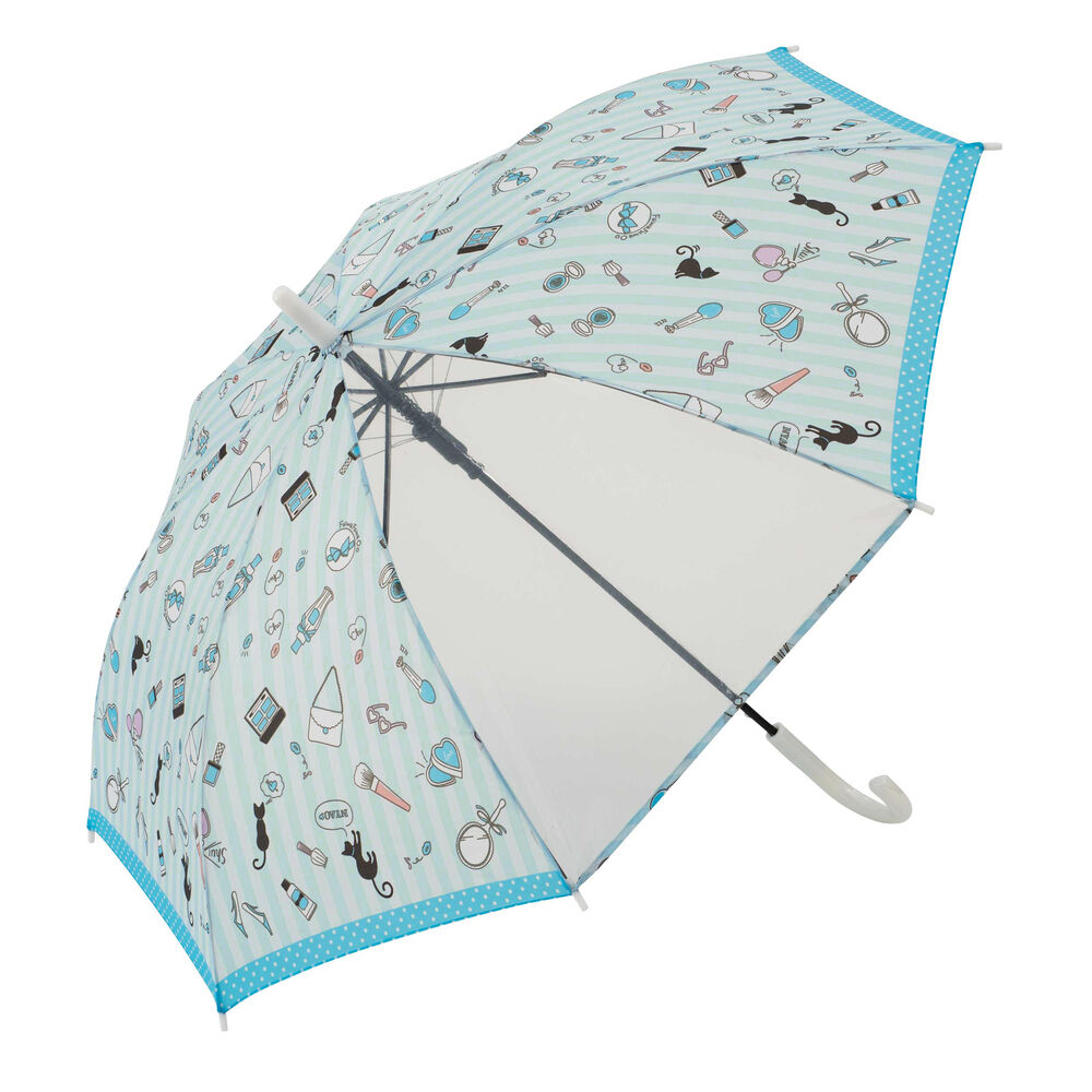 BACKYARD FAMILY「子供 傘 55cm 女の子 通販 子供用 長傘 ジャンプ傘 子ども キッズ おしゃれ かわいい」|傘|ブルー1