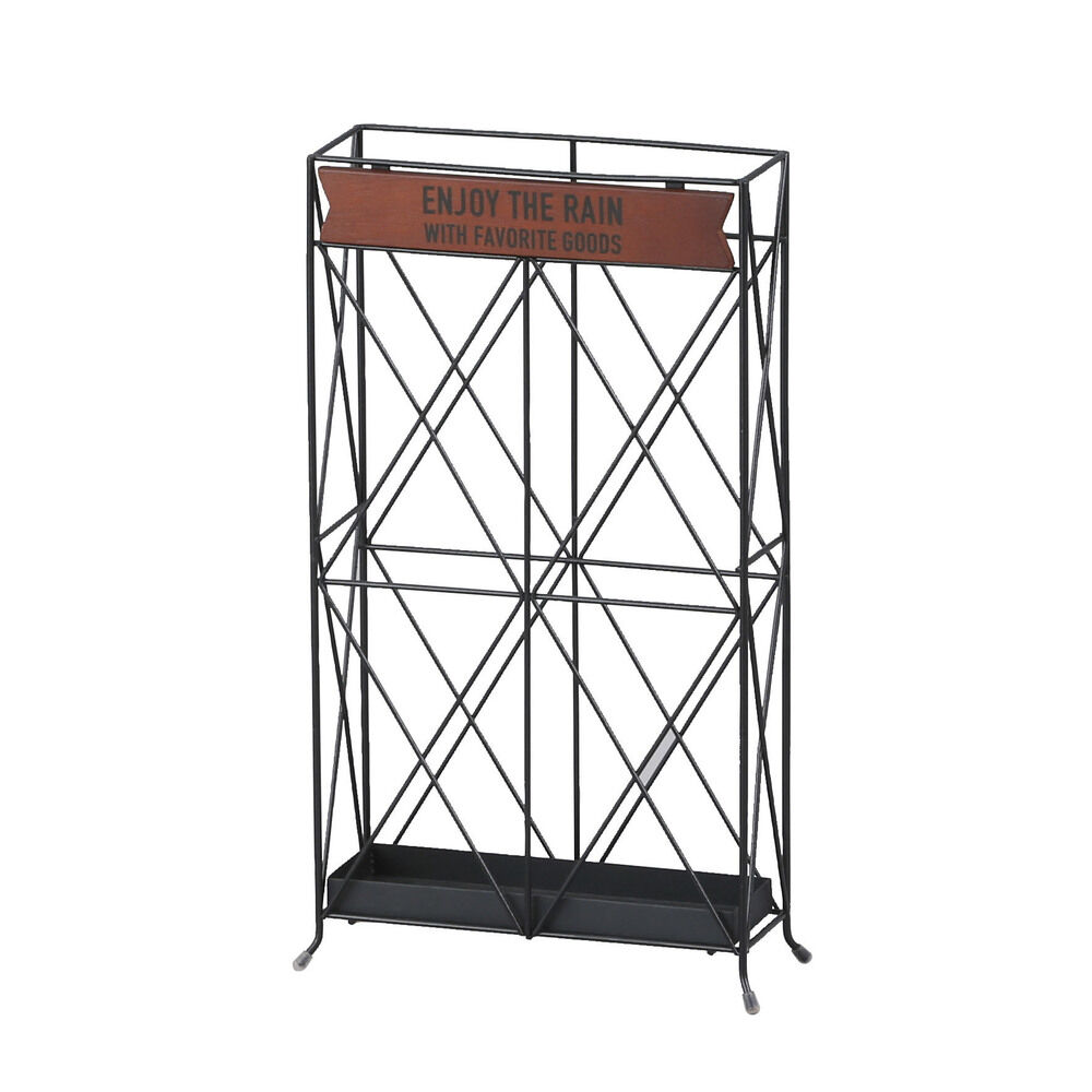 BACKYARD FAMILY「傘立て おしゃれ スリム 通販 屋外 屋内 かわいい コンパクト アンブレラスタンド アイアン」|その他|ブラック1