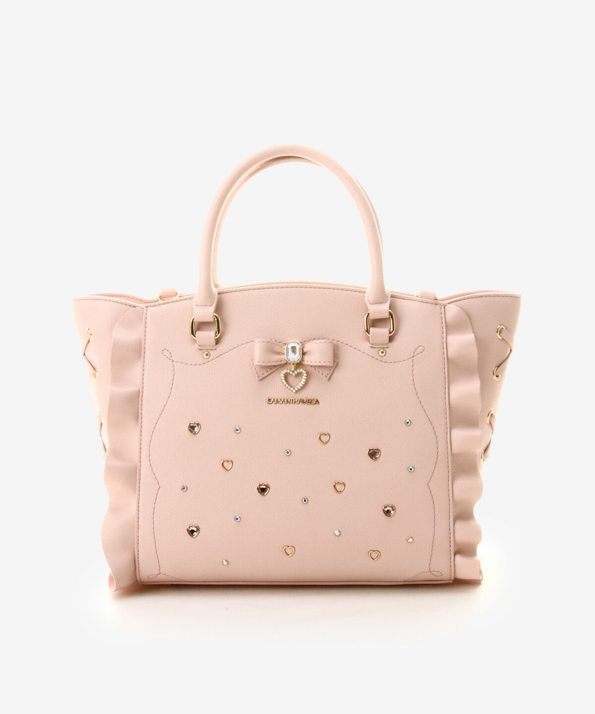 Samantha Vega「サイドレースアップリボンビジューフラッター」|ハンドバッグ|