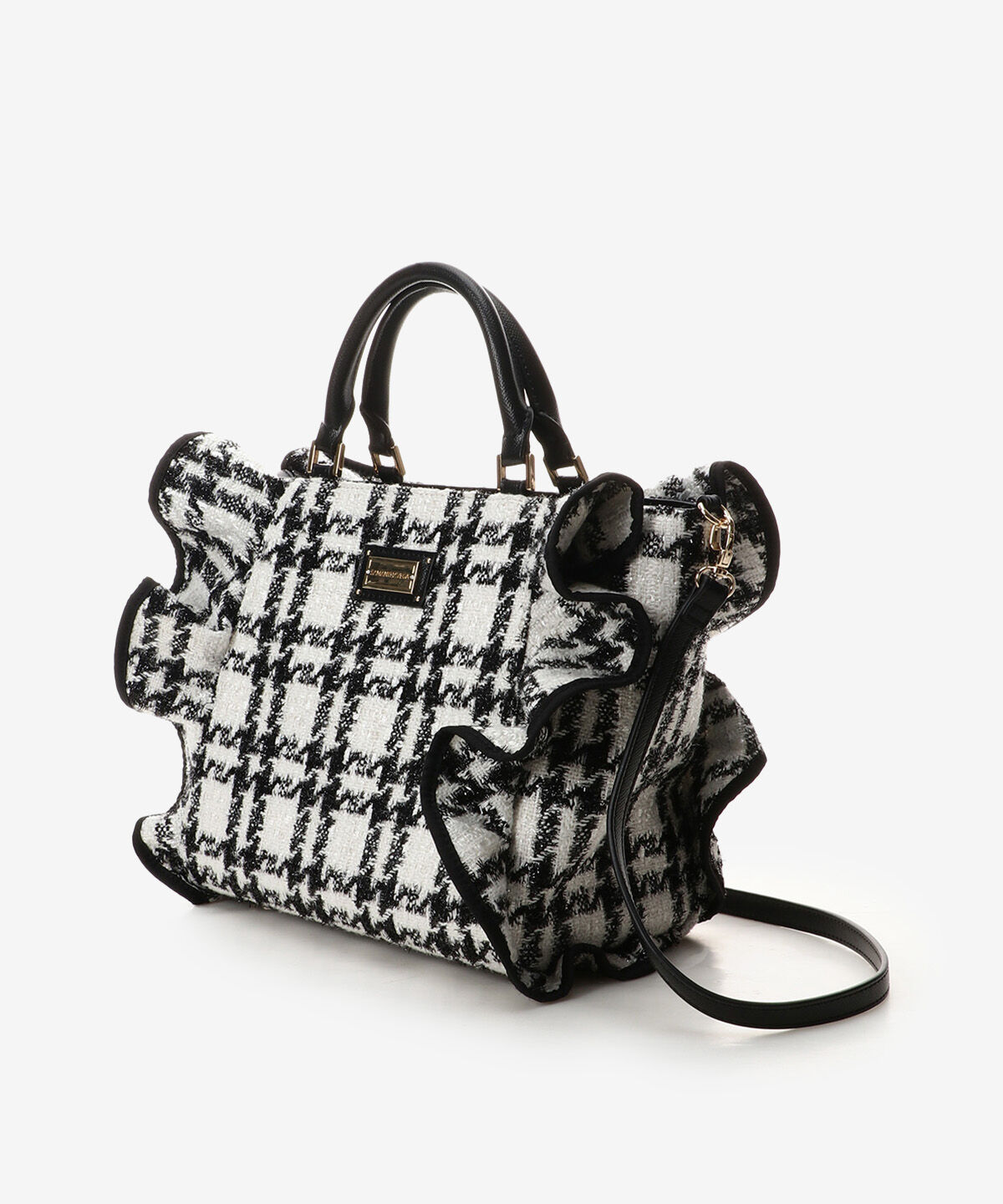 Samantha Vega「ツイードフリルハンドバッグ（大）」|ハンドバッグ|