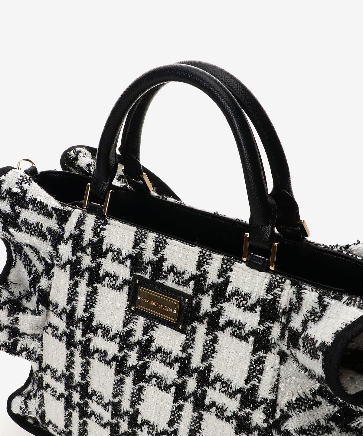 Samantha Vega「ツイードフリルハンドバッグ（大）」|ハンドバッグ|