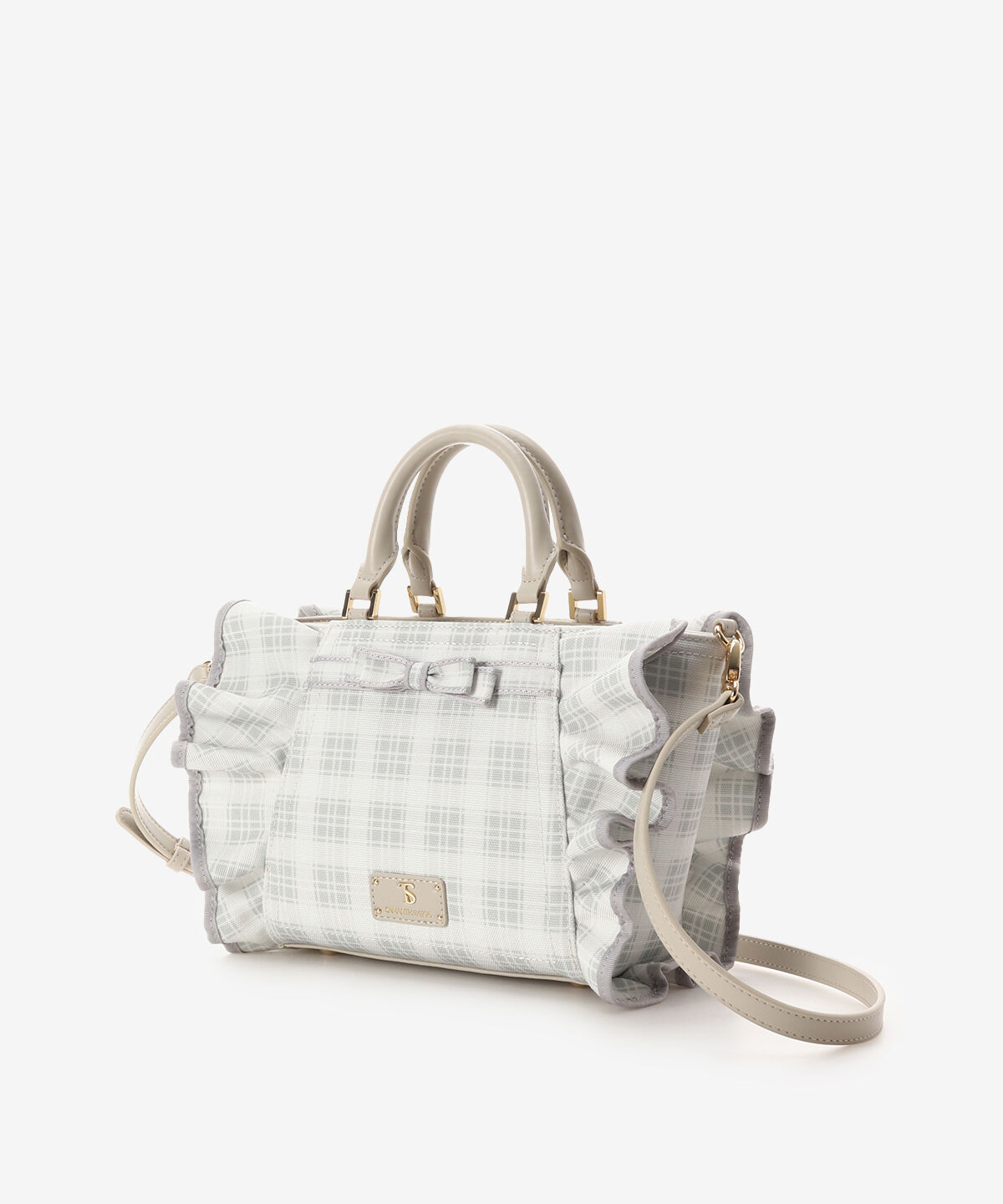 Samantha Vega「チェックリボンフリルハンドバッグ（小）」|ハンドバッグ|