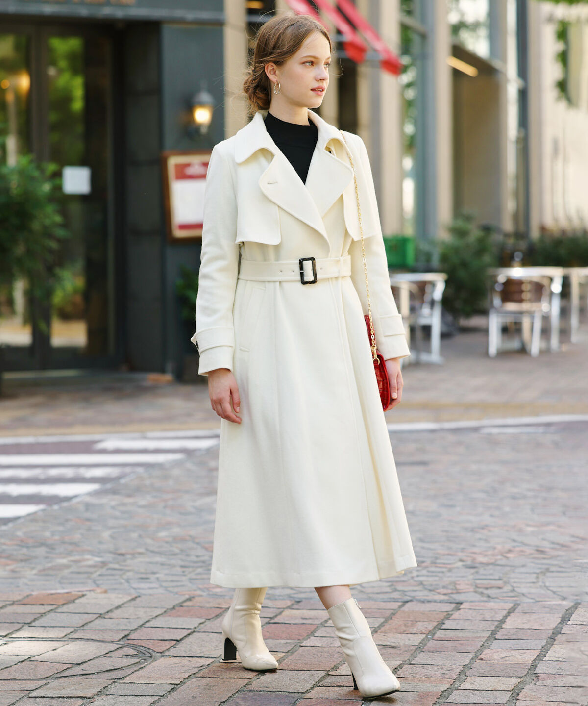 アンドクチュール「ペコラムビーバートレンチコート」|ステンカラーコート|