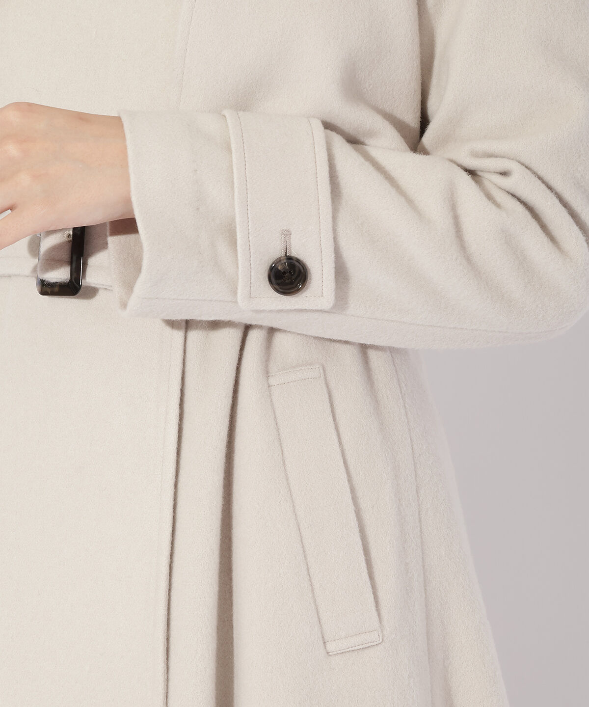 アンドクチュール「ペコラムビーバートレンチコート」|ステンカラーコート|