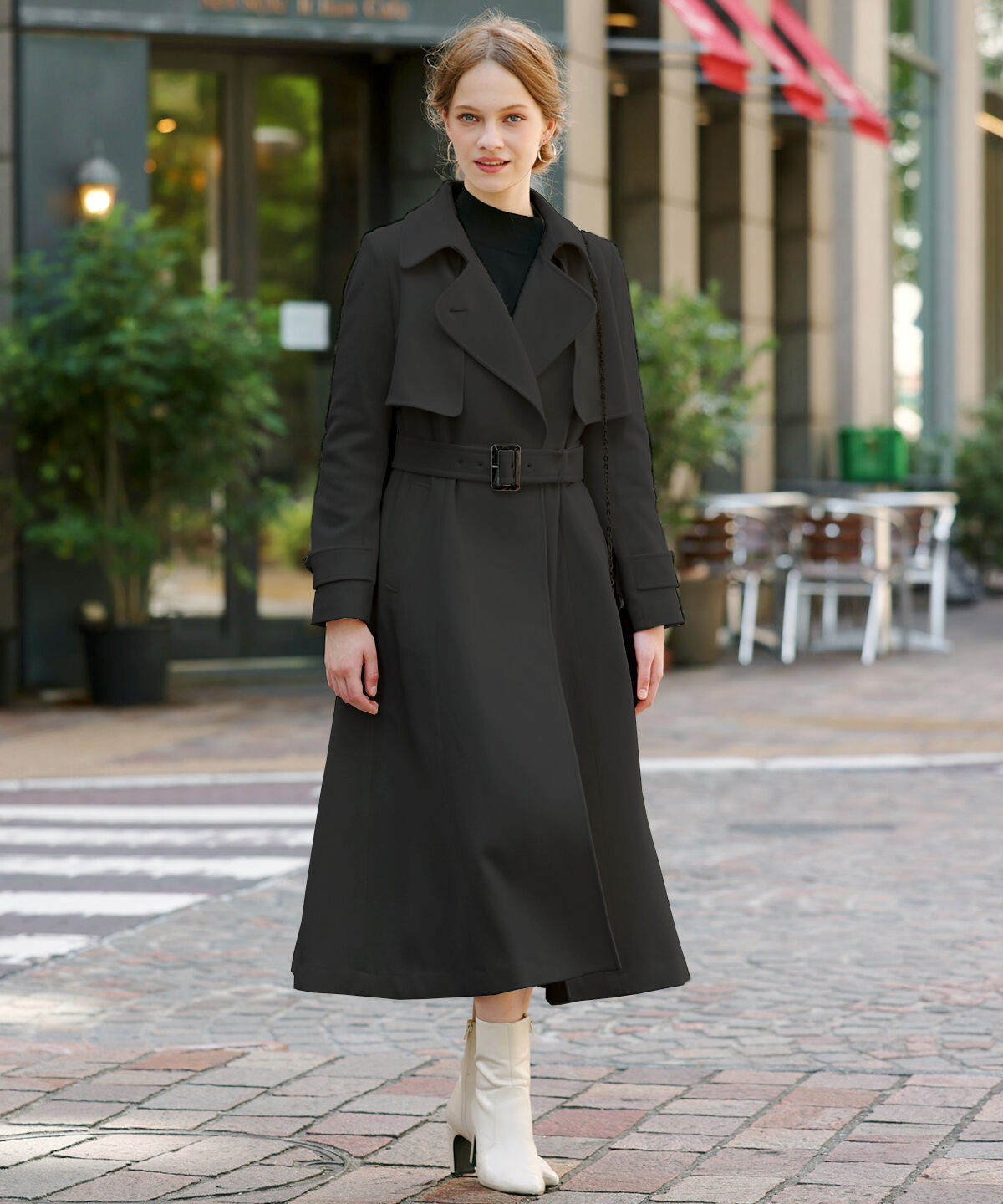 アンドクチュール「ペコラムビーバートレンチコート」|ステンカラーコート|