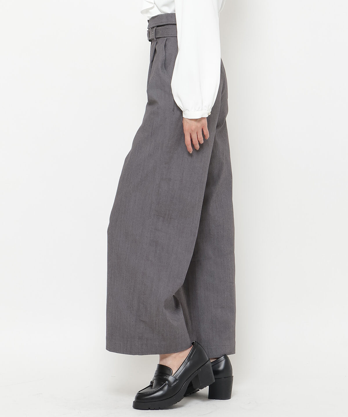 アンドクチュール「デニムライクハイウエストパンツ」|その他|