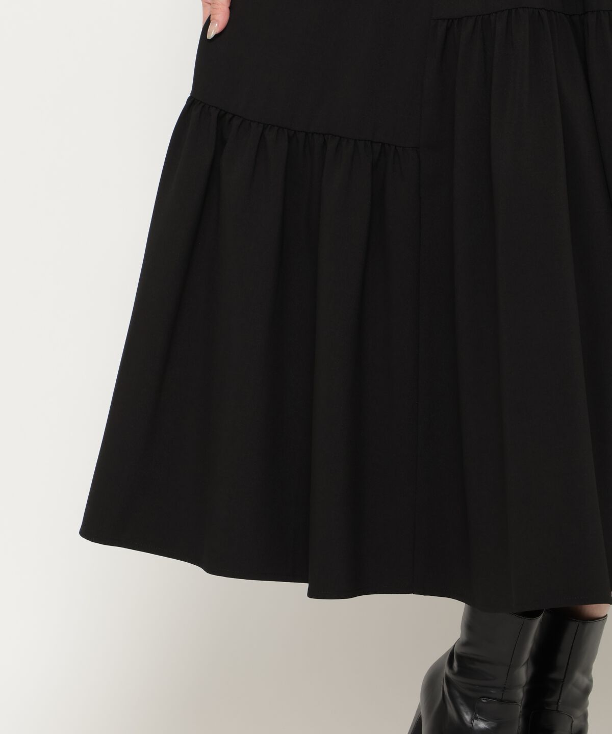 アンドクチュール「シャツレイヤード裾切替ワンピース」|ワンピース|