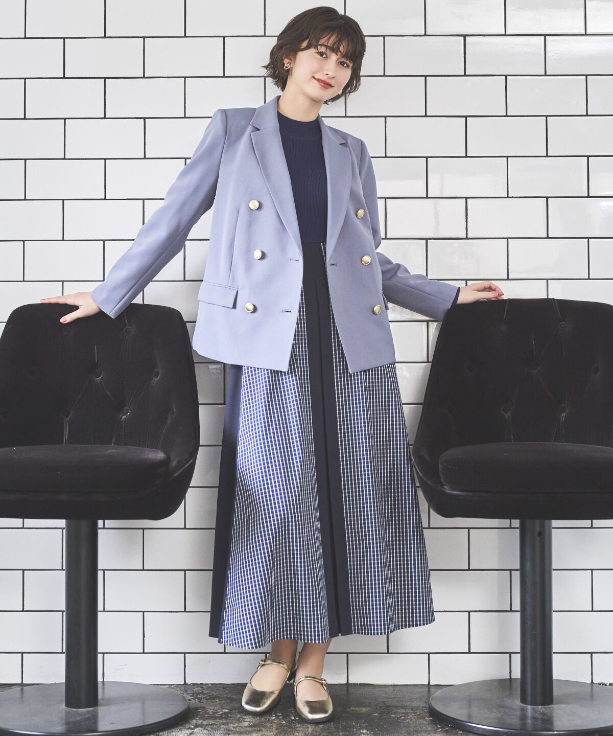 アンドクチュール「ダブルテーラードジャケット」|テーラードジャケット|