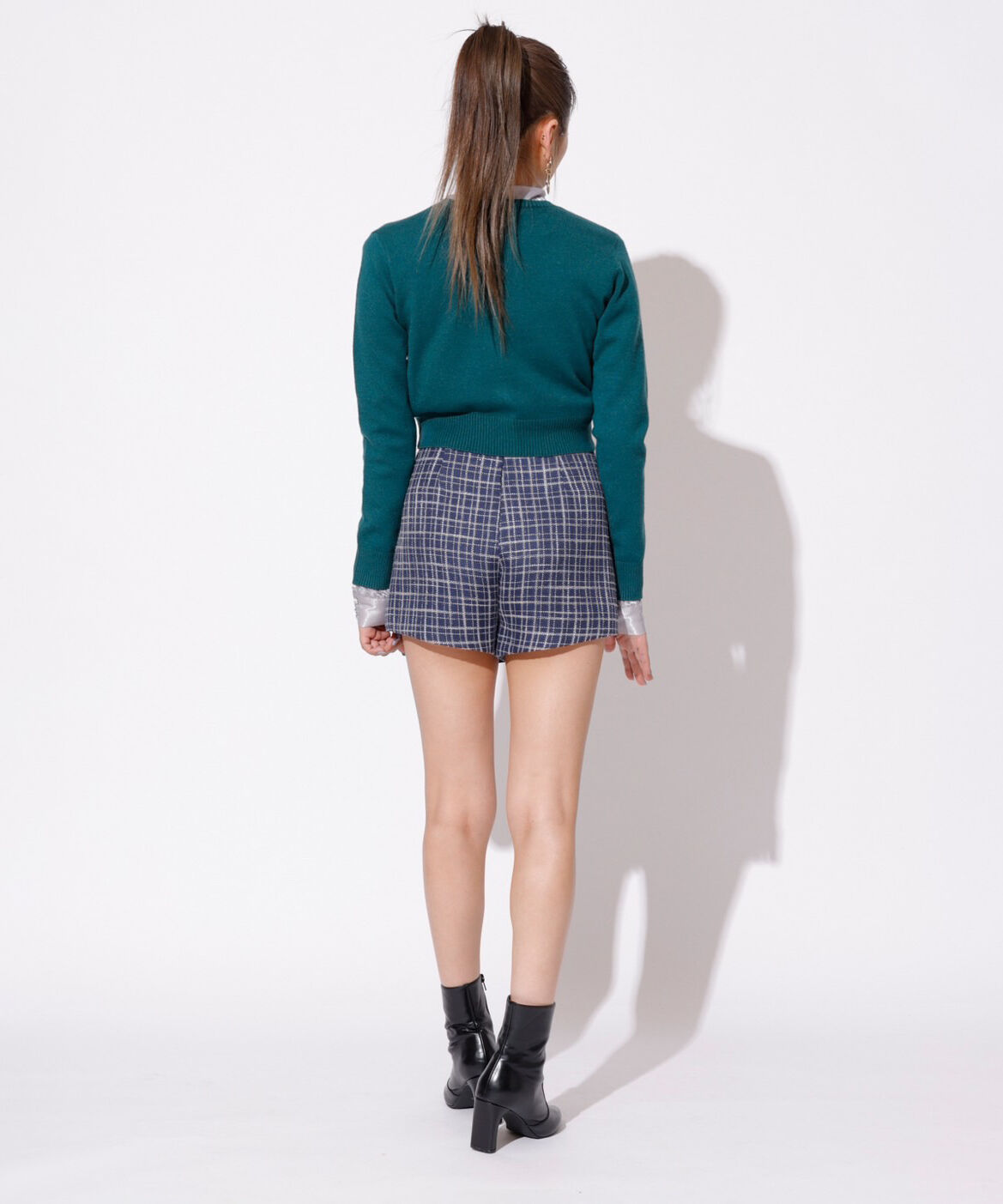 REDYAZEL「ツィードラップショートパンツ」|キュロット|