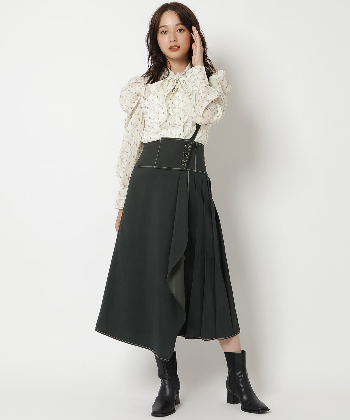 REDYAZEL「オリジナル総柄プリントブラウス」|シャツ・ブラウス|