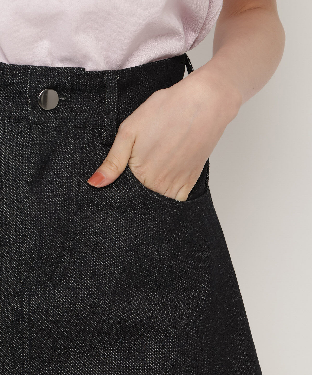 REDYAZEL「デニムライクAラインミニスカート」|スカート|