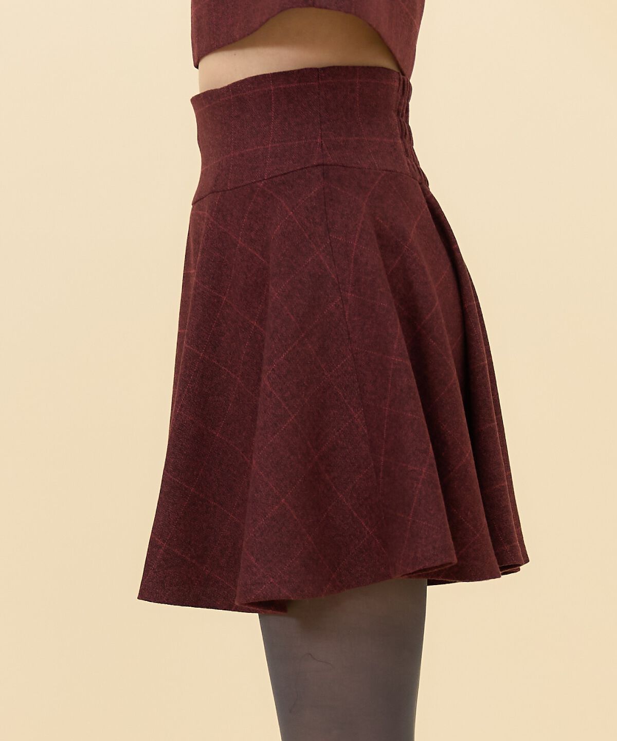 REDYAZEL「チェックフレアミニスカート」|フレア|