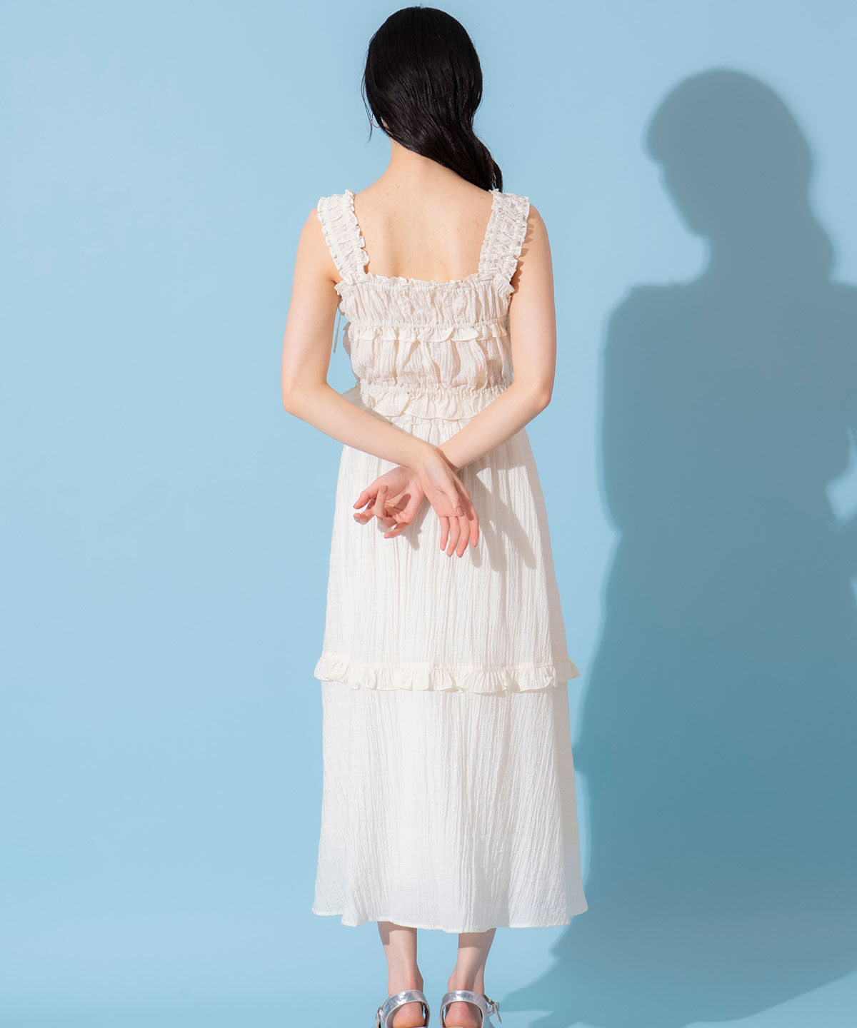 REDYAZEL「シャーリングキャミソール&times;ドロストスカートセットアップ」|ワンピース|