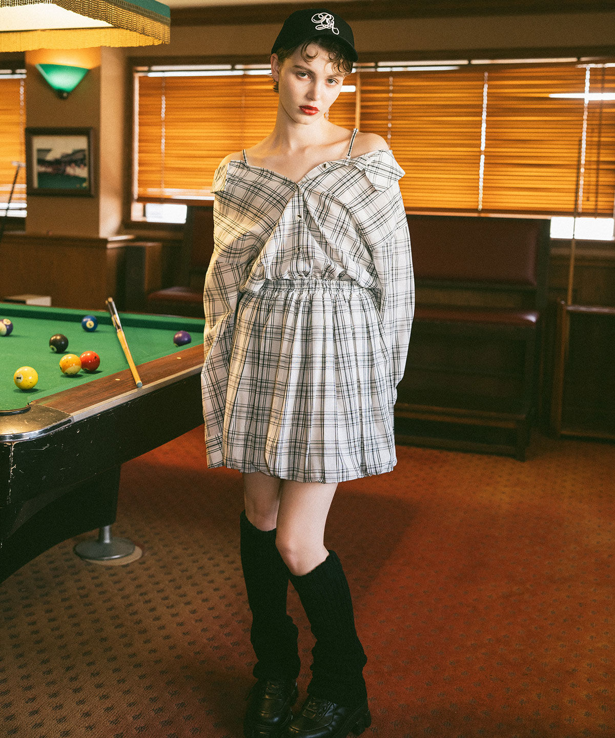 REDYAZEL「マルチWAYチェックブラウス&times;バルーンスカートセットアップ」|ワンピース|