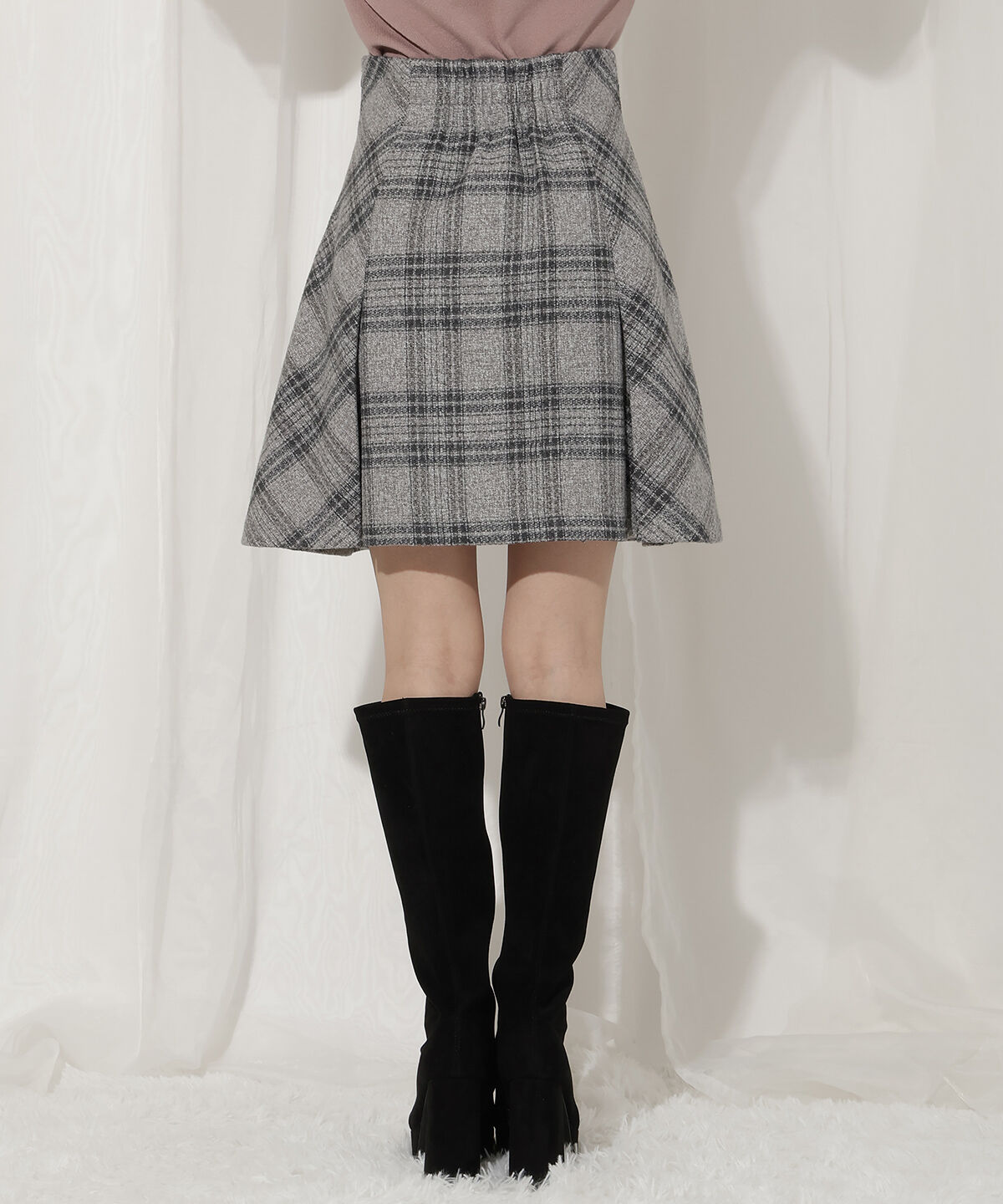 WILLSELECTION「ウールライクチェックスカート」|台形|