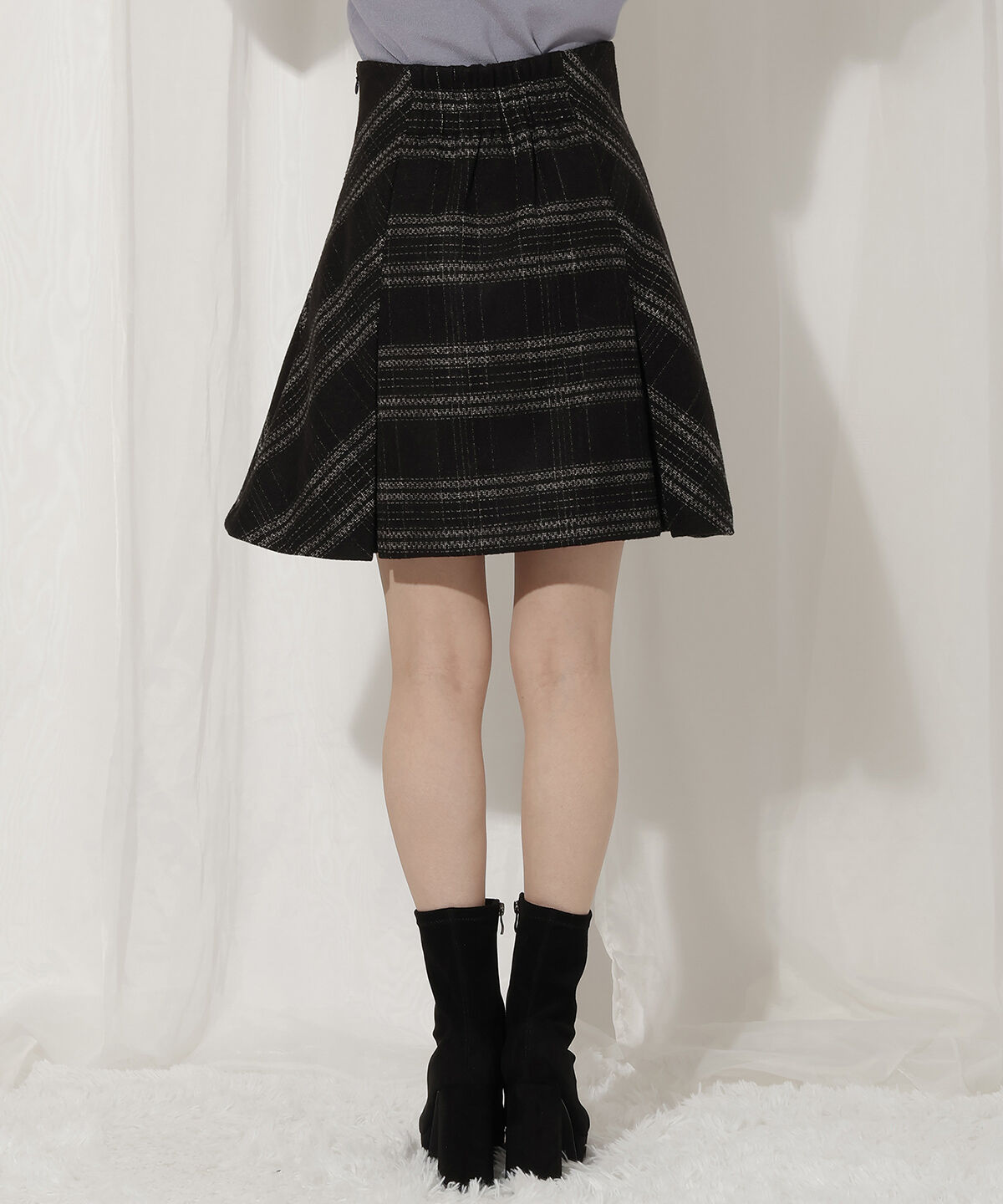 WILLSELECTION「ウールライクチェックスカート」|台形|