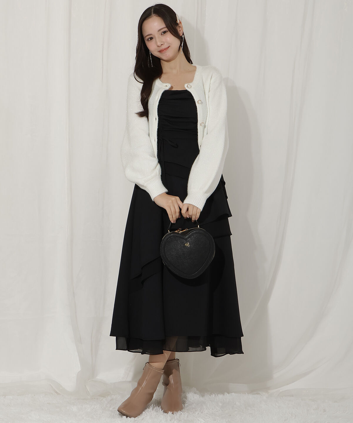 WILLSELECTION「パールボタンラメカーディガン」|カーディガン|