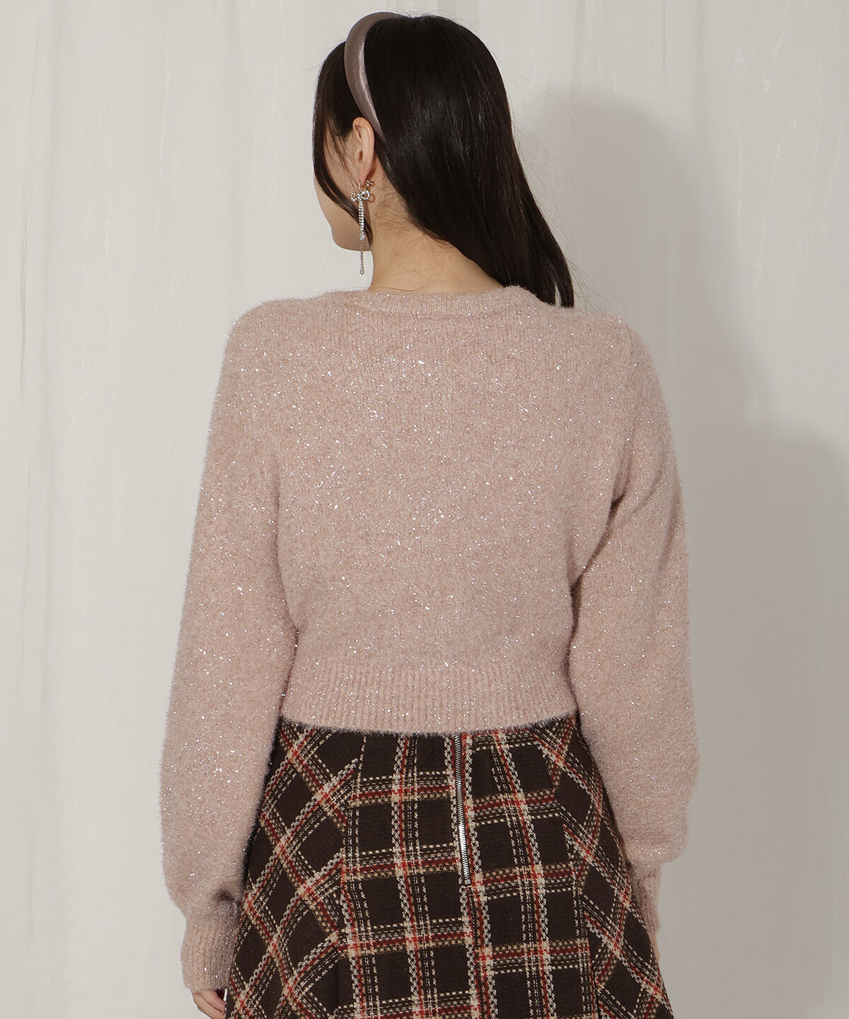 WILLSELECTION「パールボタンラメカーディガン」|カーディガン|