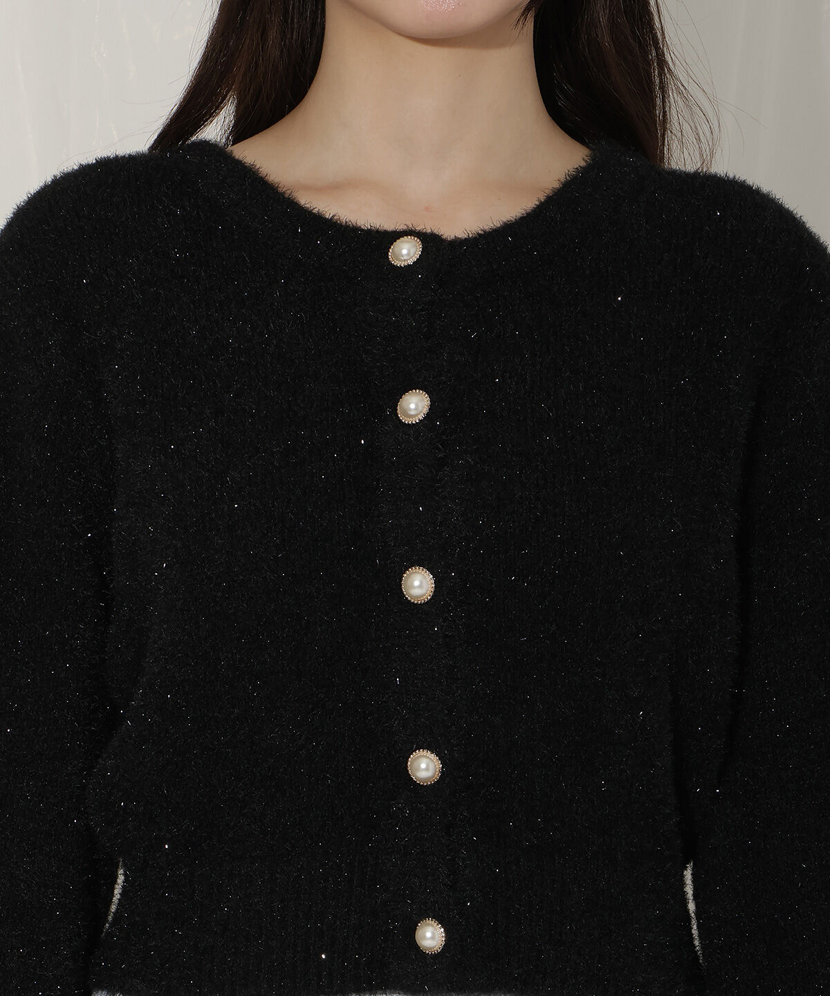 WILLSELECTION「パールボタンラメカーディガン」|カーディガン|