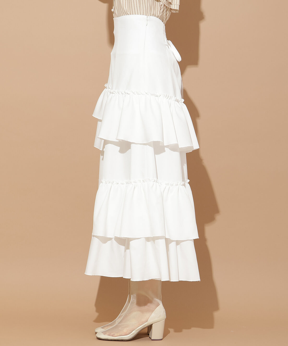 WILLSELECTION「アシメフリルハイウエストスカート」|フレア|