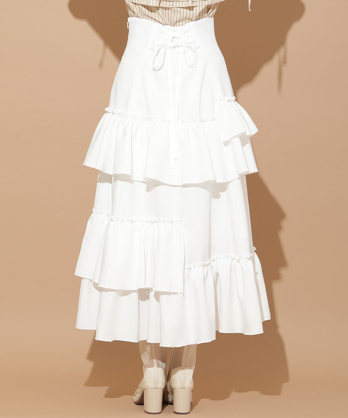 WILLSELECTION「アシメフリルハイウエストスカート」|フレア|