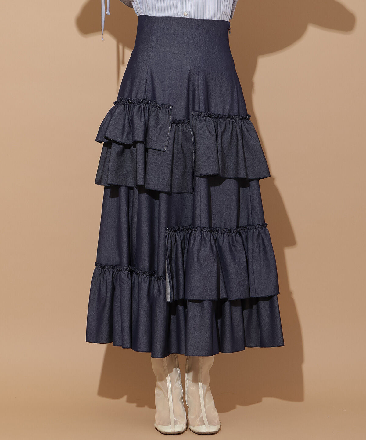 WILLSELECTION「アシメフリルハイウエストスカート」|フレア|