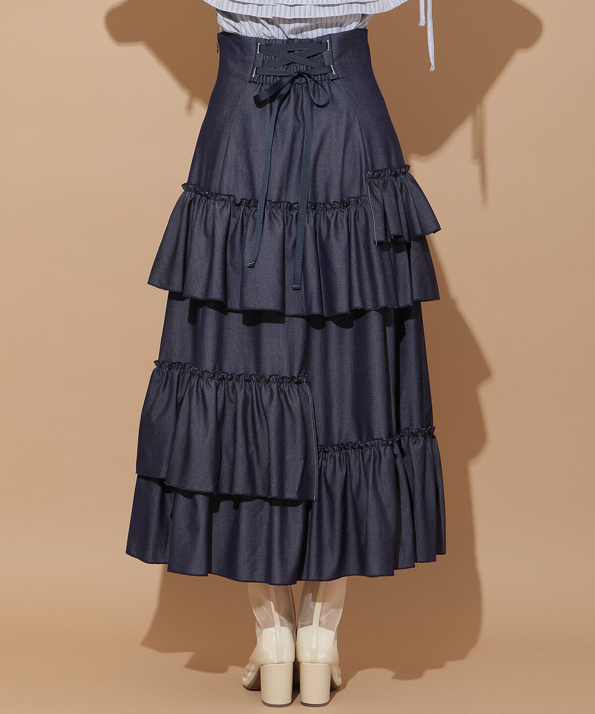 WILLSELECTION「アシメフリルハイウエストスカート」|フレア|