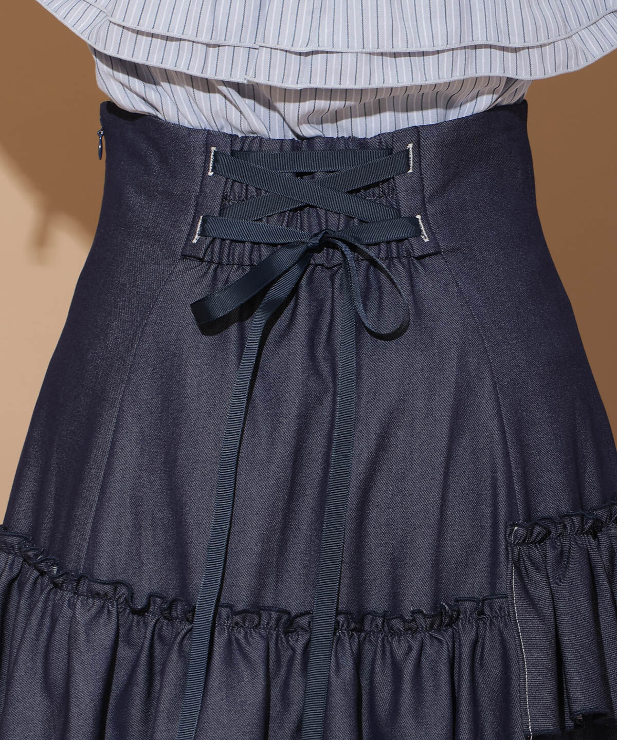 WILLSELECTION「アシメフリルハイウエストスカート」|フレア|